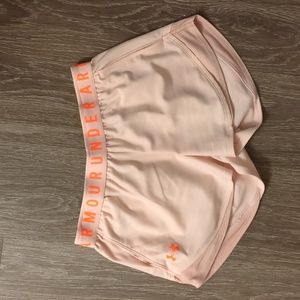 Neon and pastel under armor running shorts. Unlined